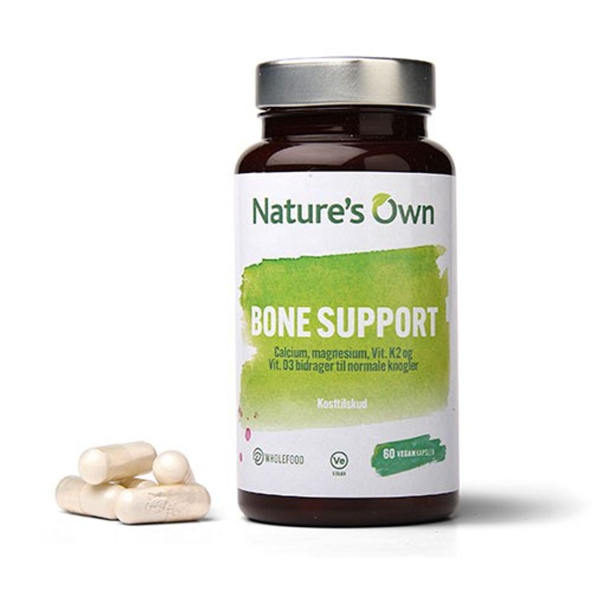 Knogler - Bone Support Wholefood - 60 kapsler - Natures Own