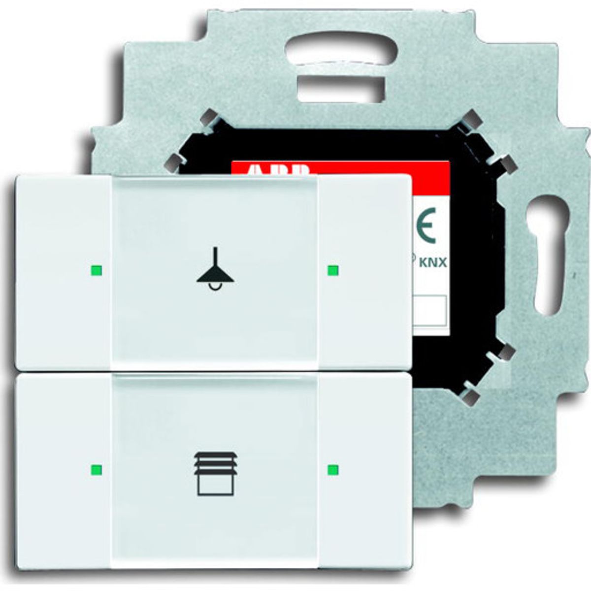 KNX Betjeningselement 2-tryk mat hvid