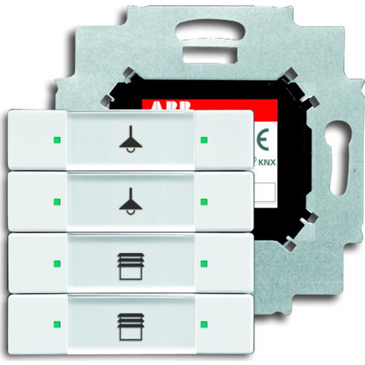 KNX Betjeningselement 4-tryk mat hvid