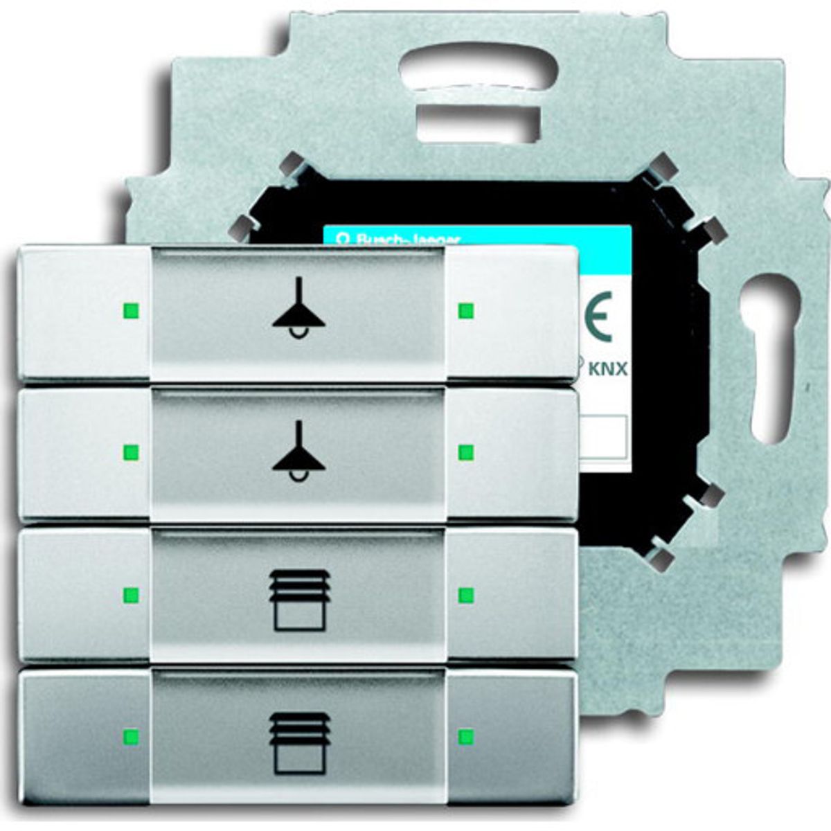 KNX Betjeningselement 4-tryk rustfrit stål