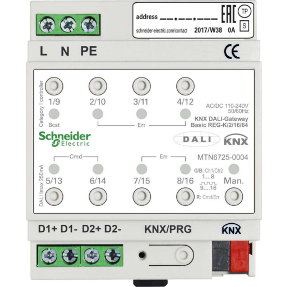 KNX DALI-Gateway Basic REG-K/2/16/64