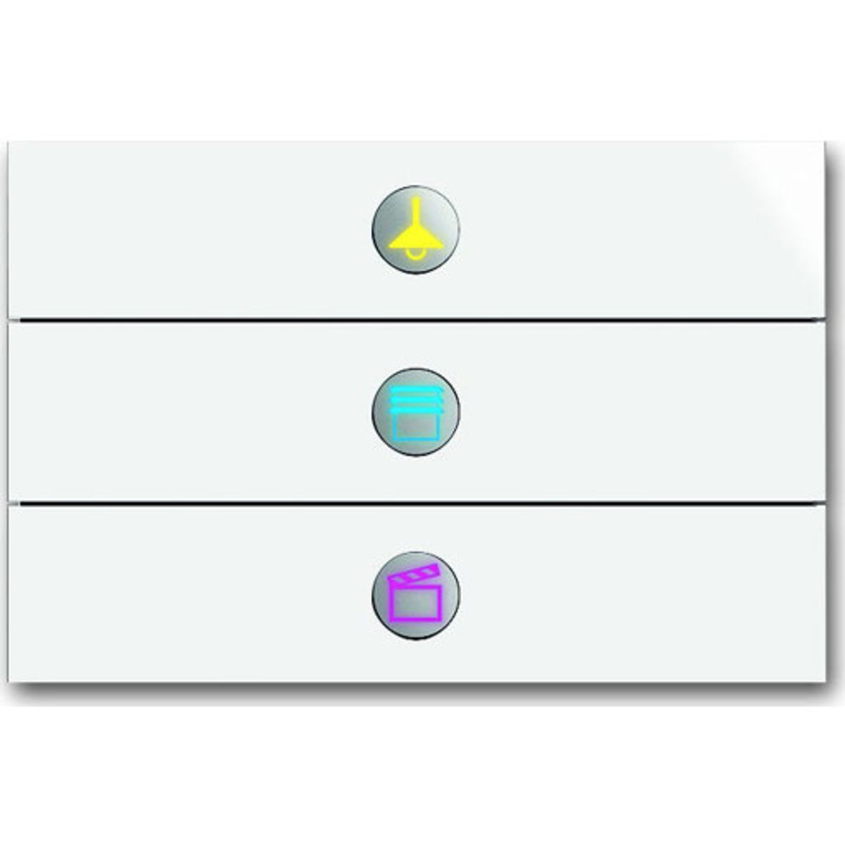 KNX Prion Betjeningselement 3/6-tryk studiehvid