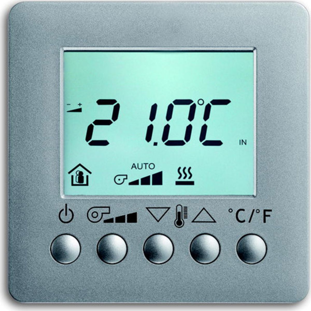 KNX Rumtermostat med display sølv