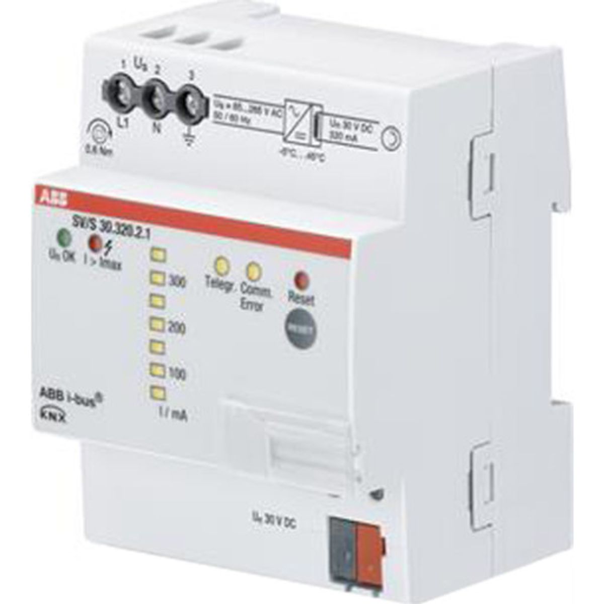 KNX Strømforsyning 320mA med diagnosticering, LED Display