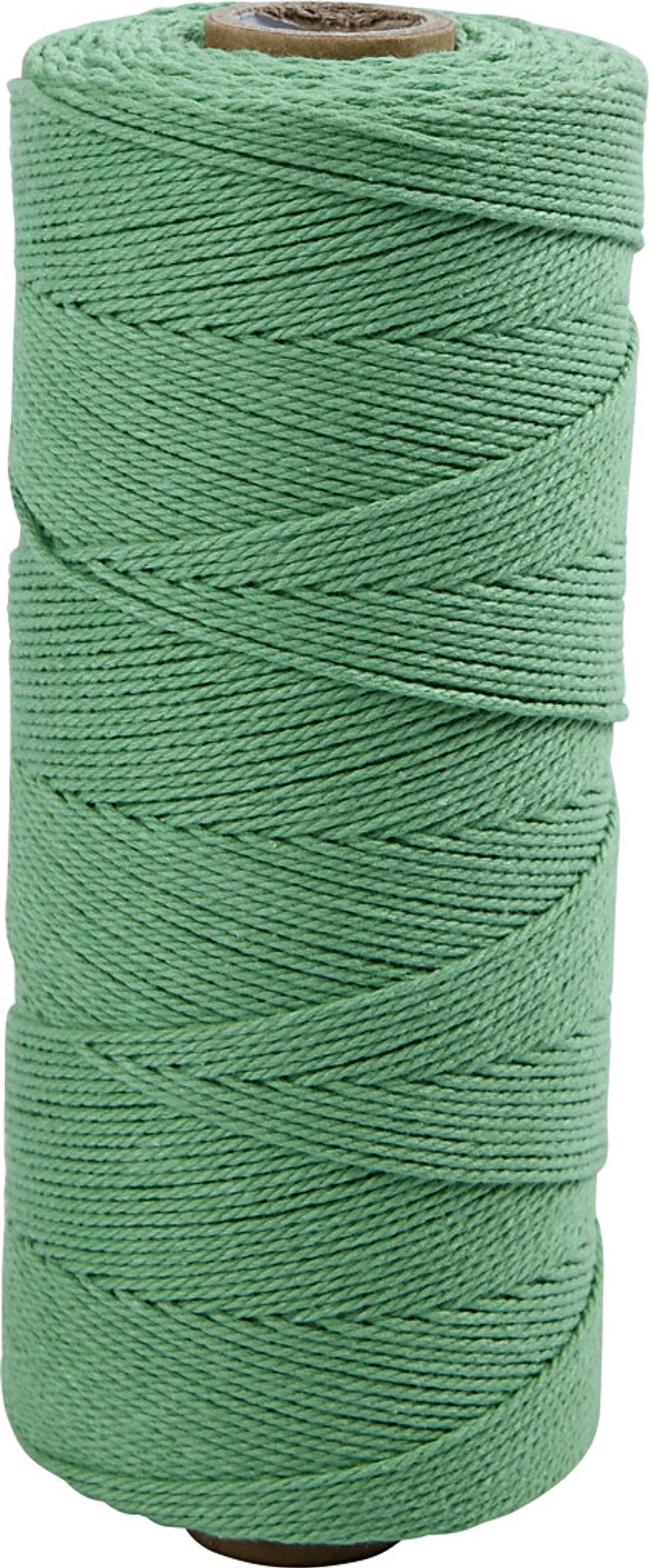 Knyttegarn - Tykkelse 1 Mm - L 315 M - Tynd Kvalitet 12/12 - Lys Grøn - 220 G