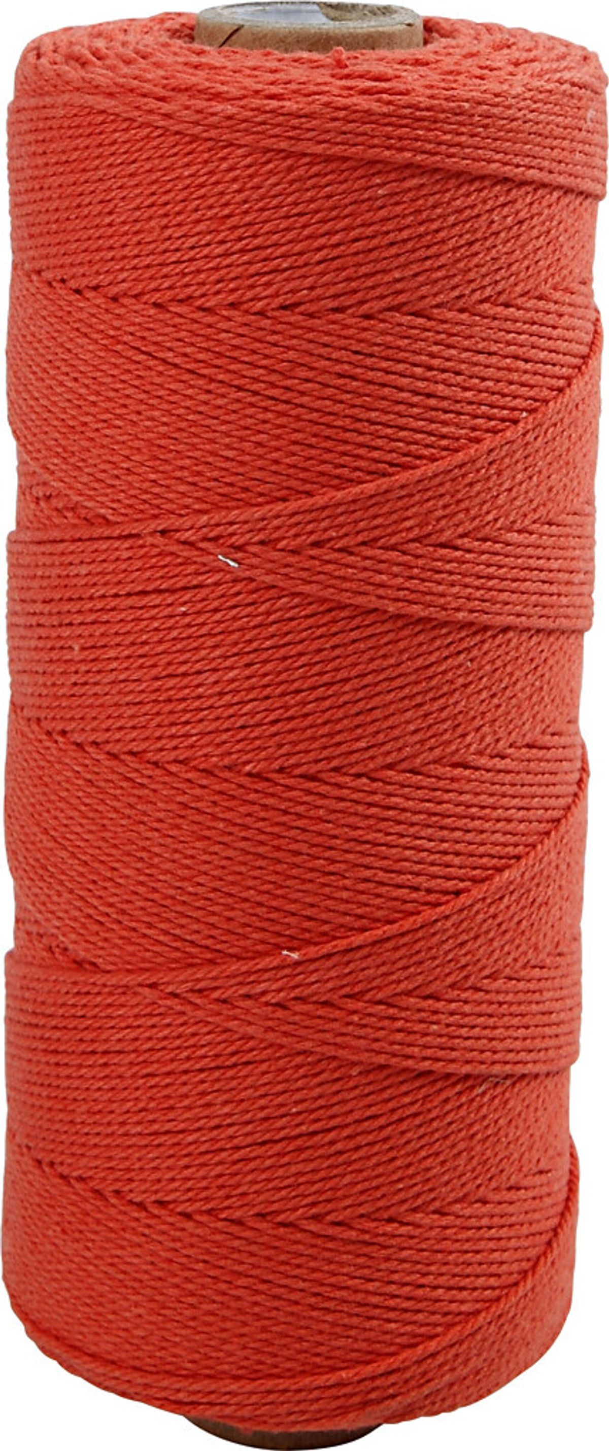 Knyttegarn - Tykkelse 1 Mm - L 315 M - Tynd Kvalitet 12/12 - Orange - 220 G