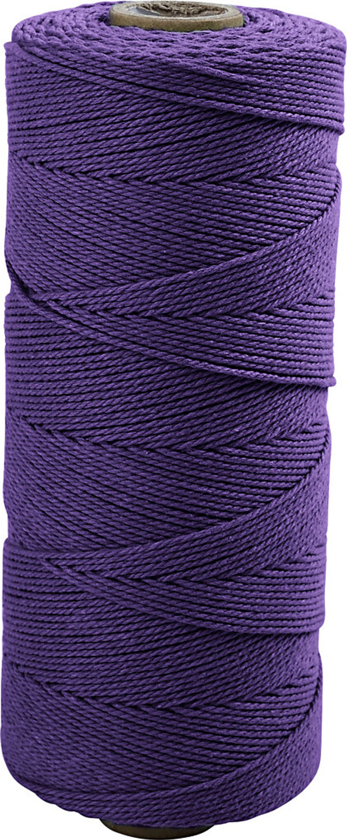 Knyttegarn - Tykkelse 1 Mm - L 315 M - Tynd Kvalitet 12/12 - Violet - 220 G