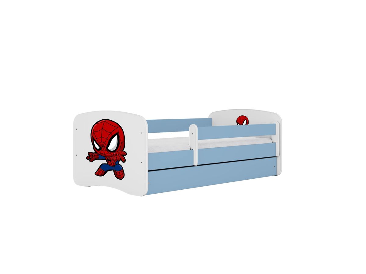 KOCOT KIDS Seng babydreams blue spiderman uden skuffe med madras 180/80