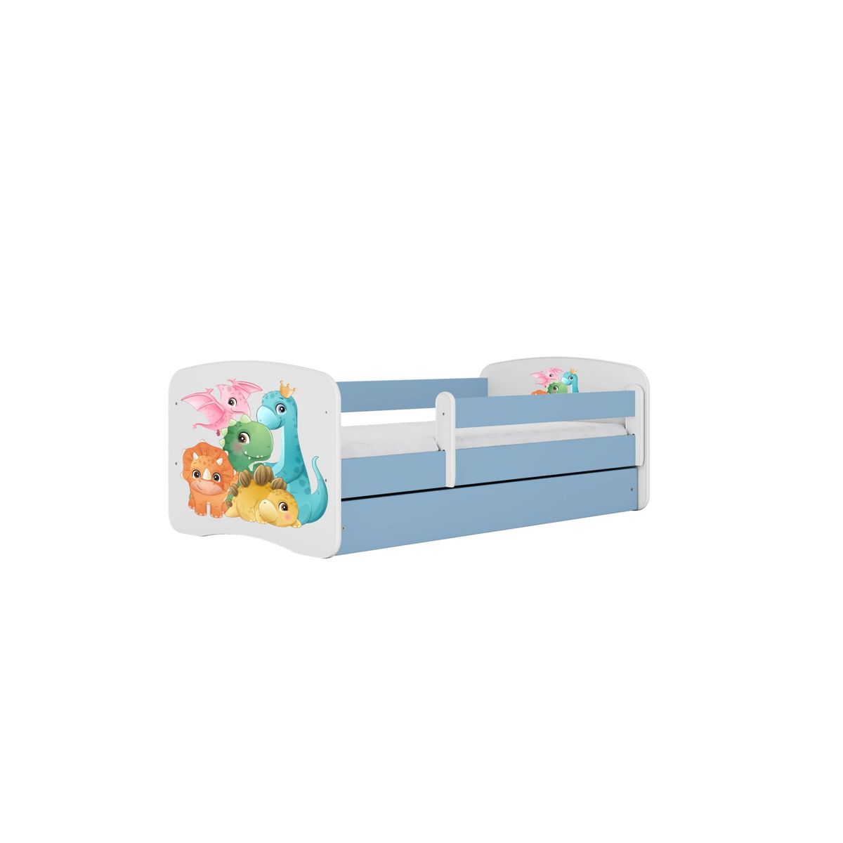 KOCOT KIDS Seng babydreams blue tiny dinos uden skuffe med madras 160/80