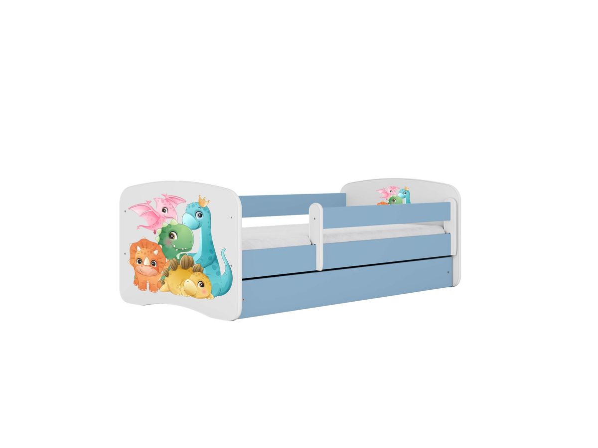 KOCOT KIDS Seng babydreams blue tiny dinos uden skuffe med madras 180/80