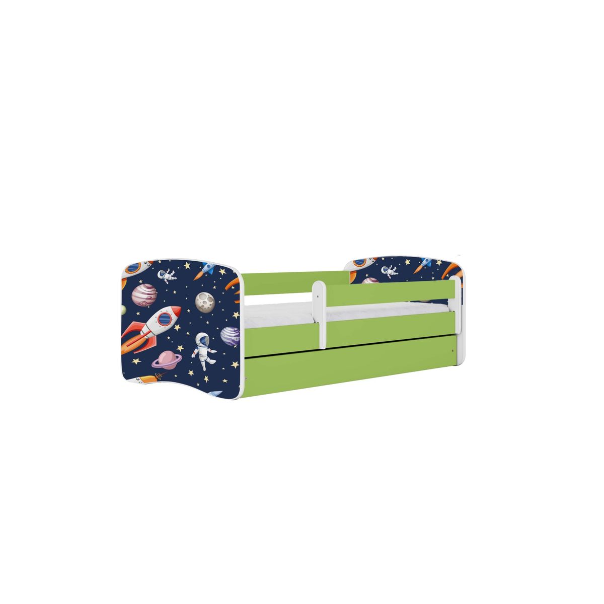 KOCOT KIDS Seng babydreams green cosmos uden skuffe med madras 160/80