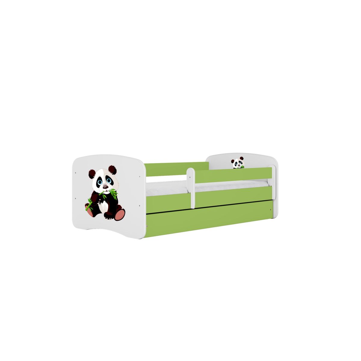 KOCOT KIDS Seng babydreams green panda 2 med skuffe og madras 140/70