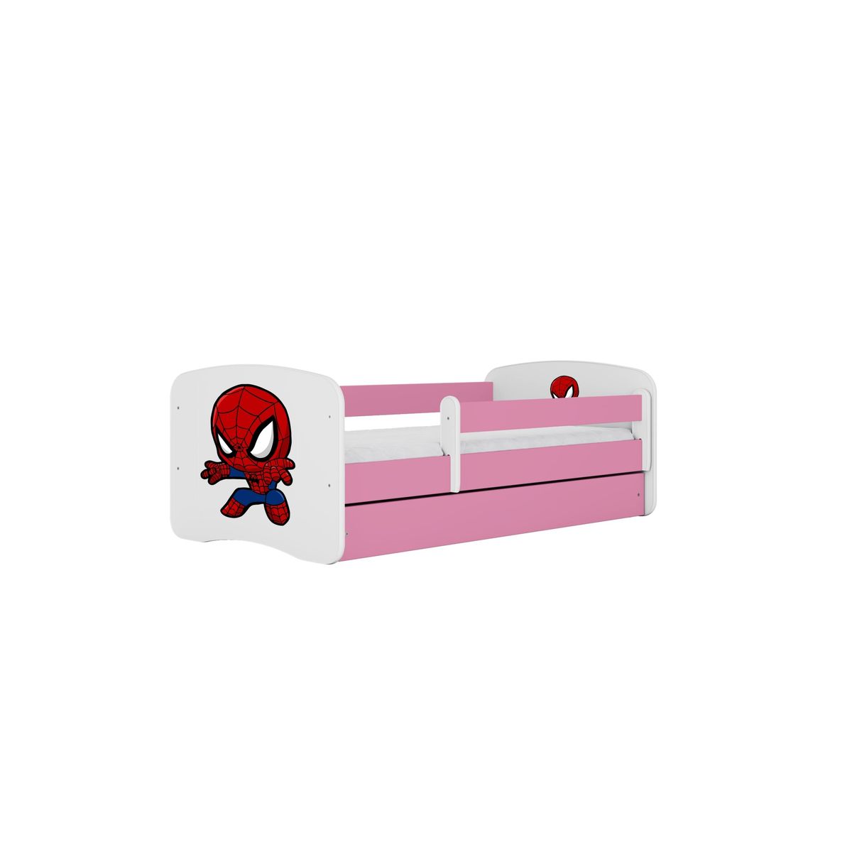 KOCOT KIDS Seng babydreams pink spiderman uden skuffe med madras 160/80