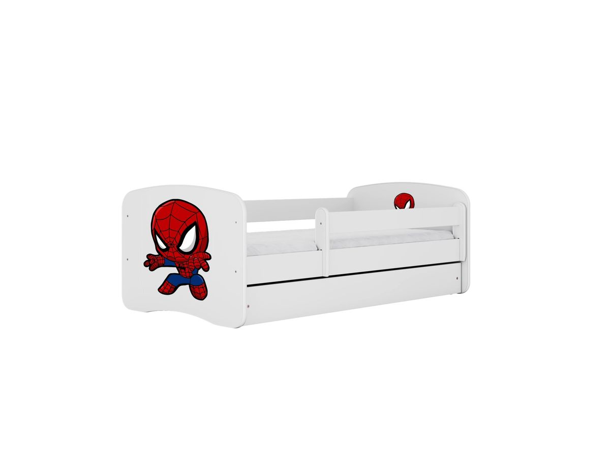 KOCOT KIDS Seng babydreams white spiderman uden skuffe med madras 180/80