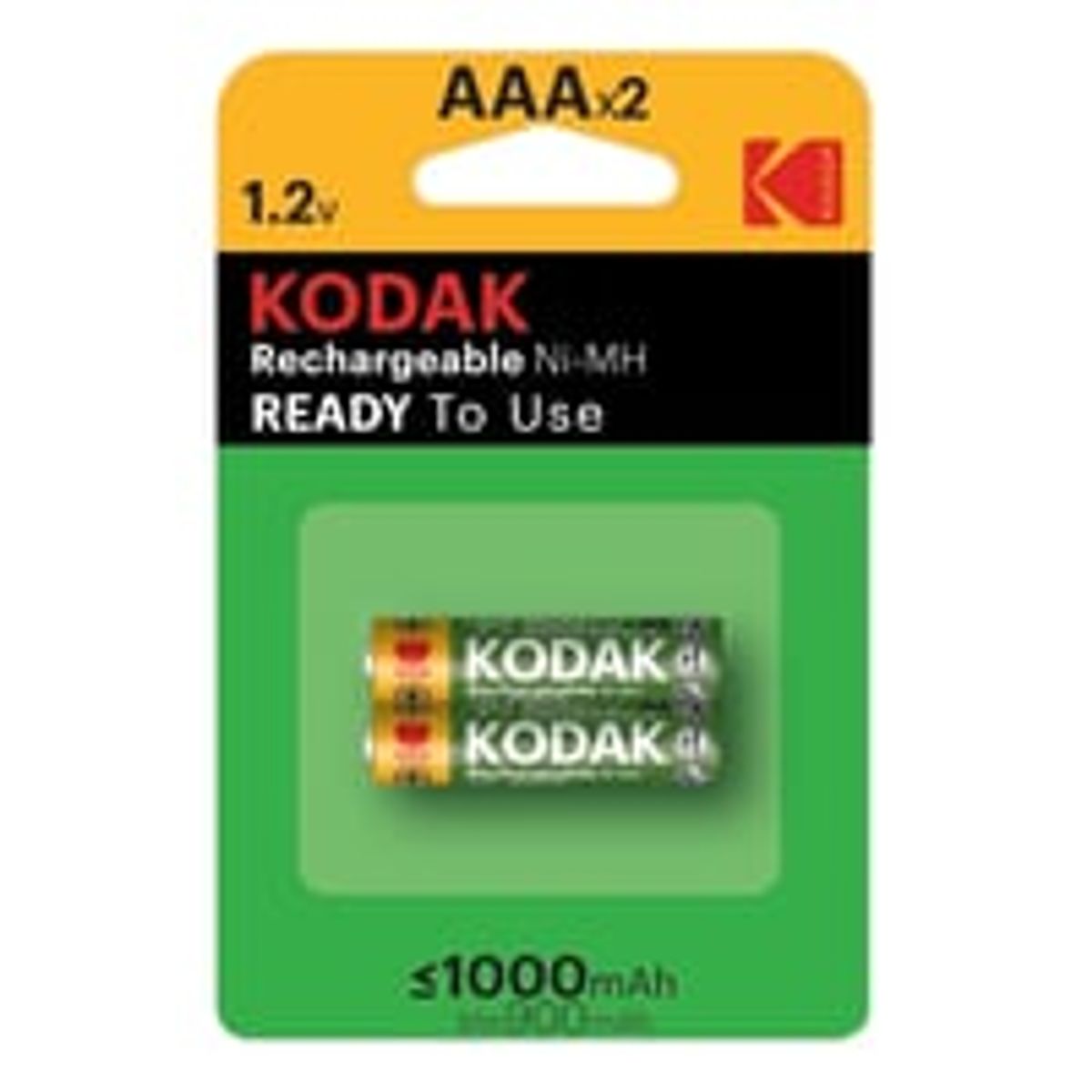 Kodak rechargeable Ni-MH AAA battery 1000mAh (2 pack) (restsalg)