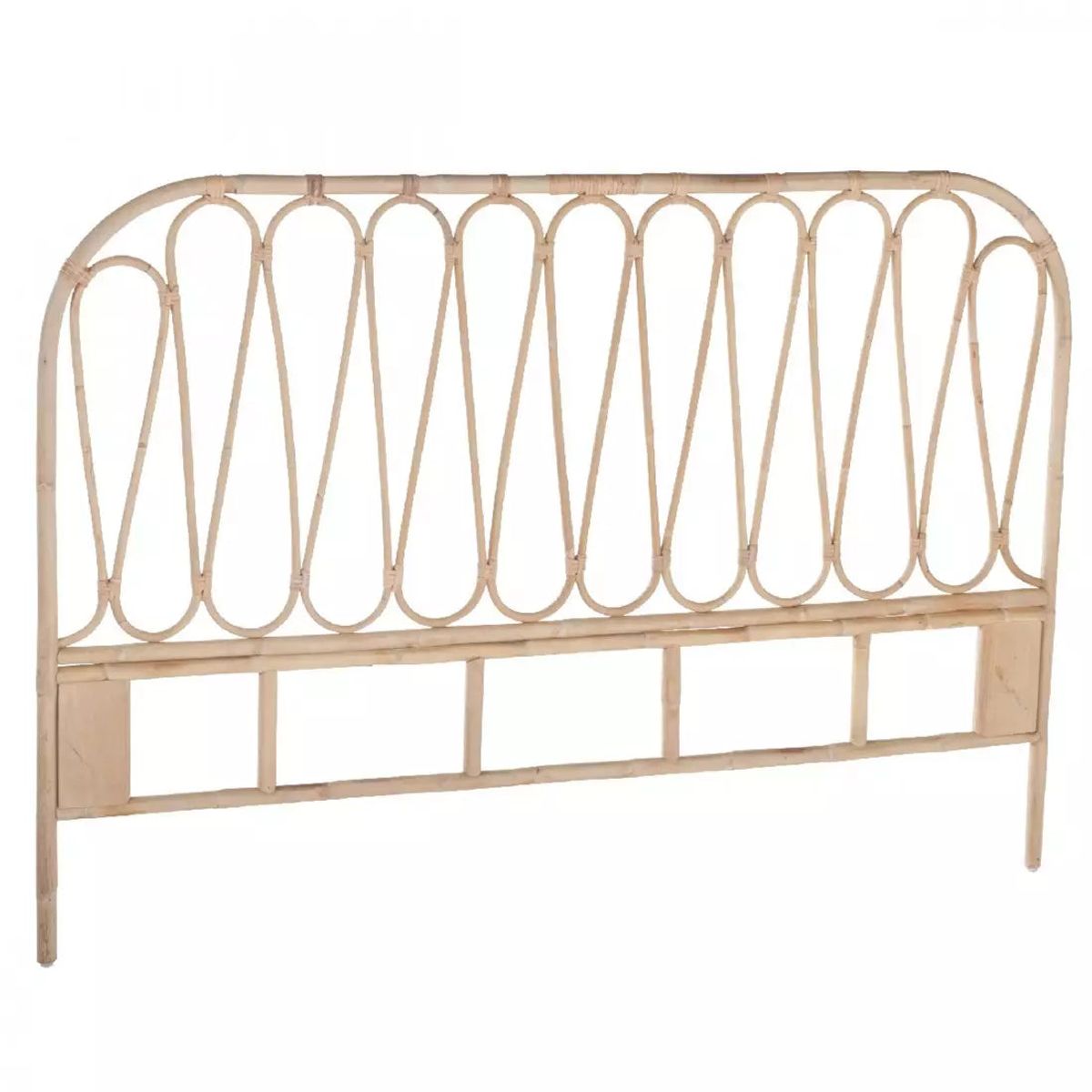 KOK MAISON - VOLUTES VINTAGE RATTAN SENGEGAVL - - Kok Maison - StudioBuus