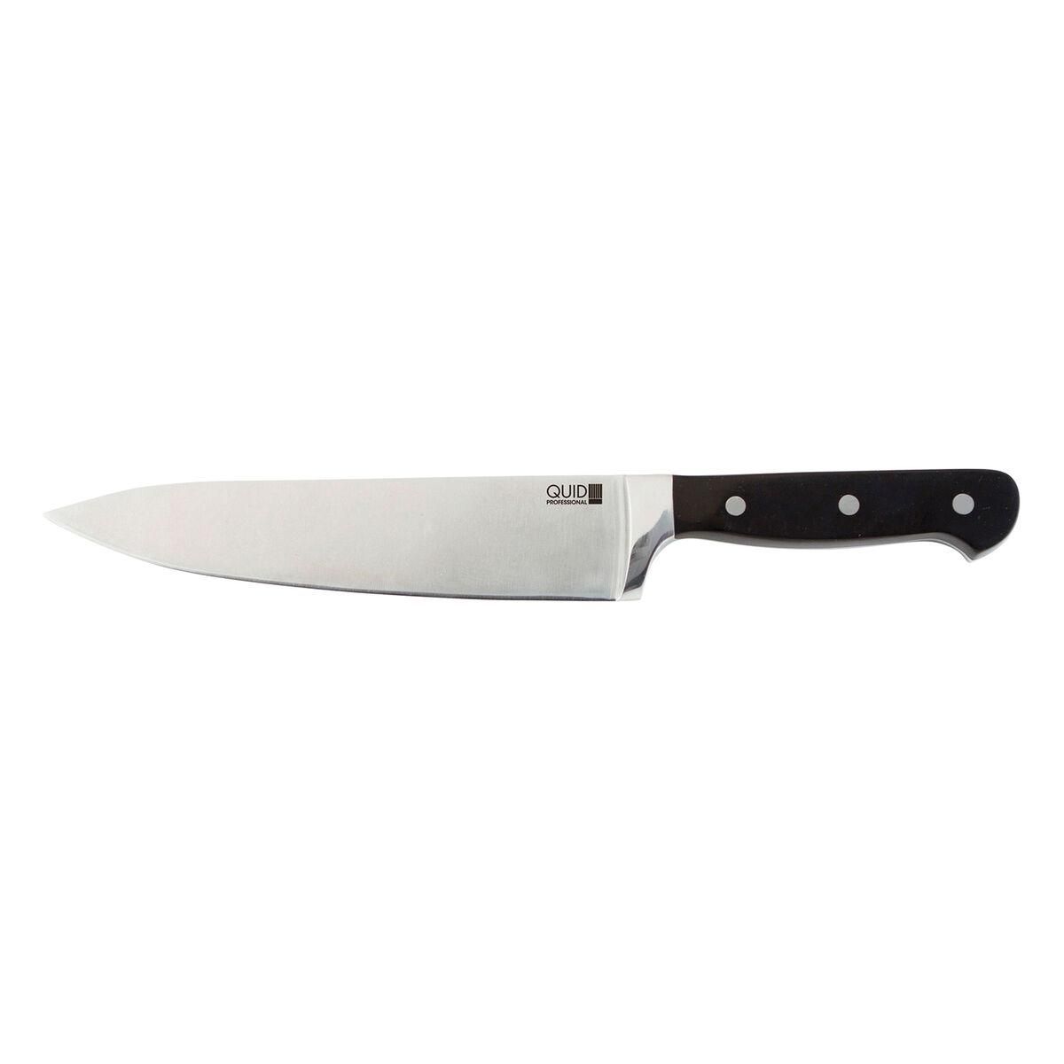 Kokkekniv Quid Professional Inox Chef Black Sort Metal 20 cm (Pack 6x)