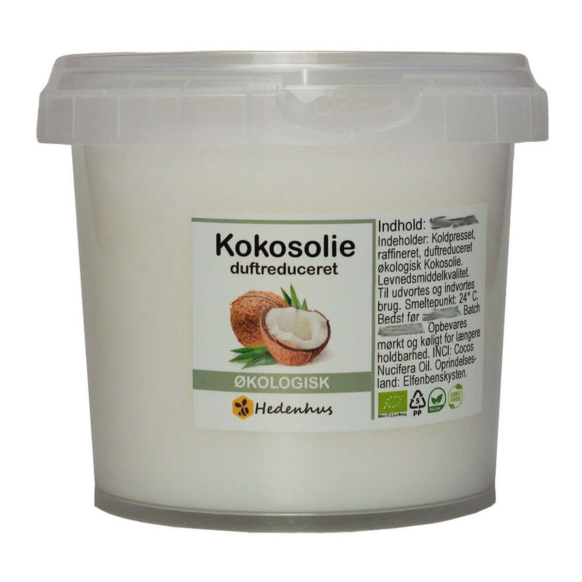 Kokosolie, Økologisk - Duftfri - 300 gram