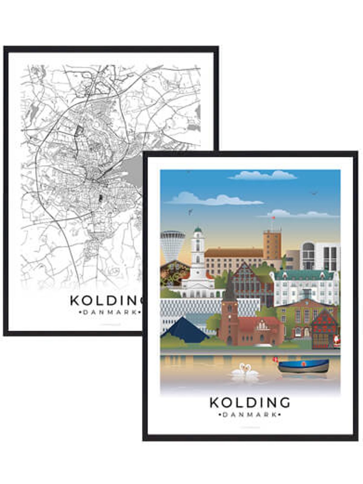 Kolding byplakatsæt (Størrelse: M - 30x40cm)