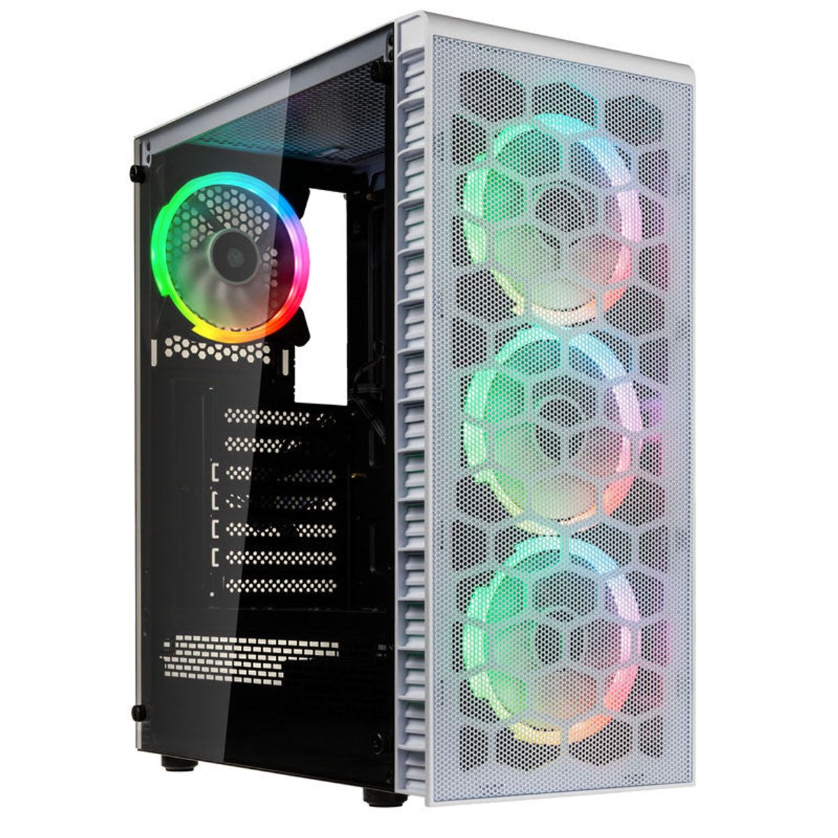 Kolink Observatory Lite Mesh ARGB Midi Tower Gaming Case - White