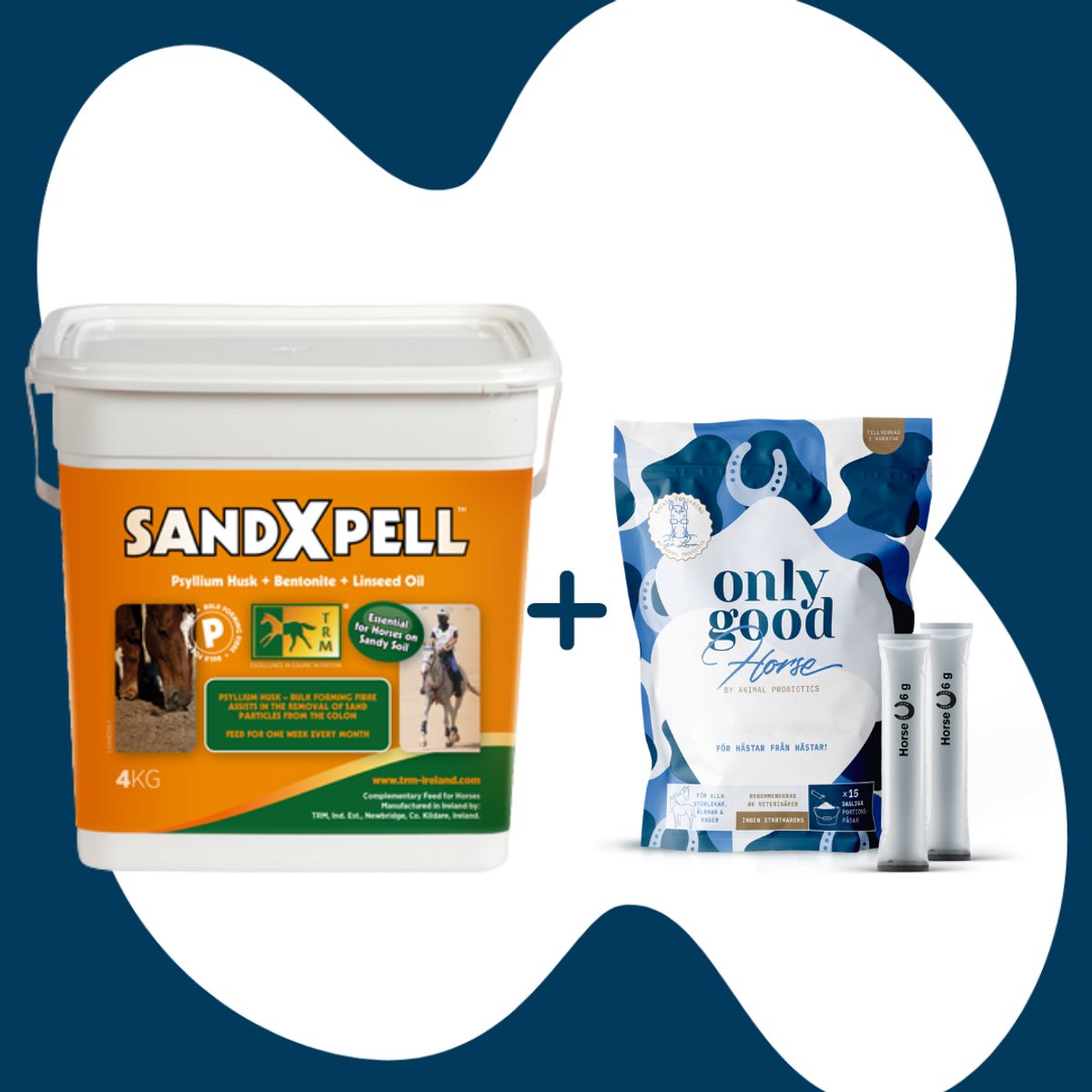 Kombipakke SandXpell 4kg & OnlyGoodHorse - SandXpell og 4 poser OnlyGoodHorse