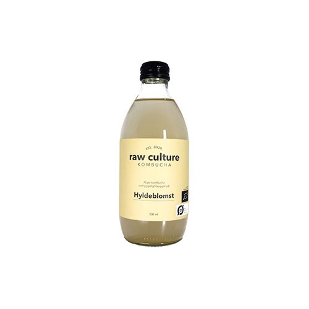 Kombucha Hyldeblomst Økologisk - 330 ml - Raw Culture