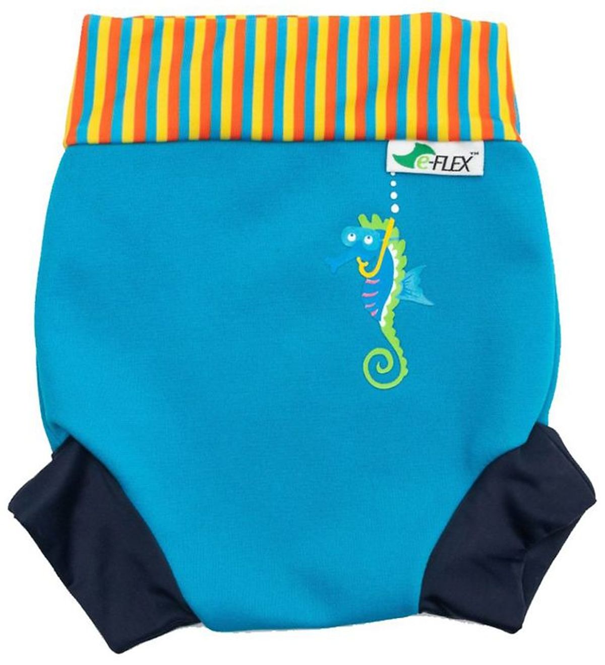 Konfidence Blebadebukser - UV50+ - Swim Nappy - Cyan/Stripe Seab