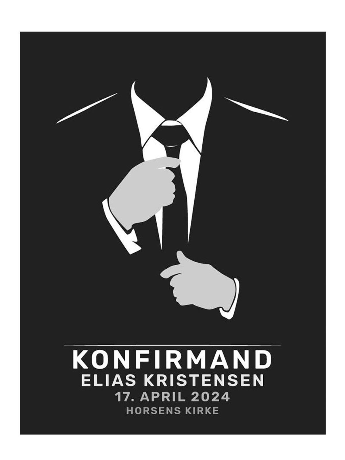 Konfirmand jakkesæt plakat dreng