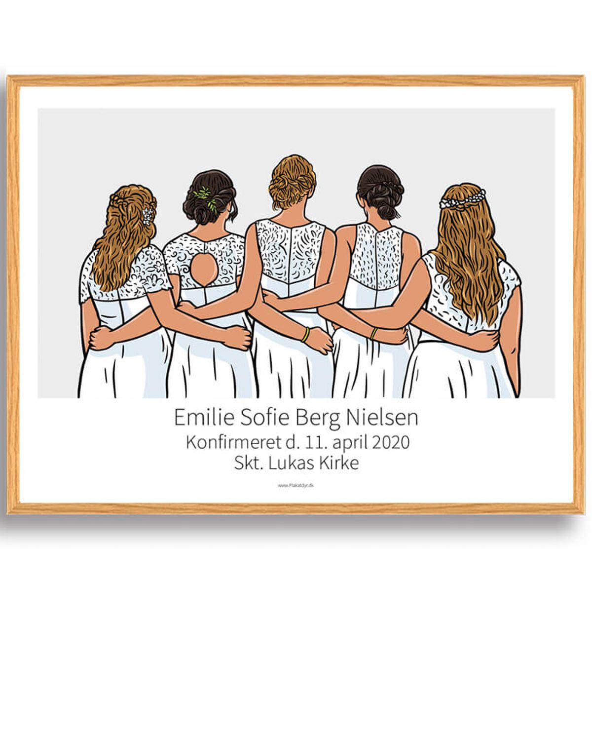 Konfirmationsgave til hende - plakat (Størrelse: L - 50x70cm (B2))