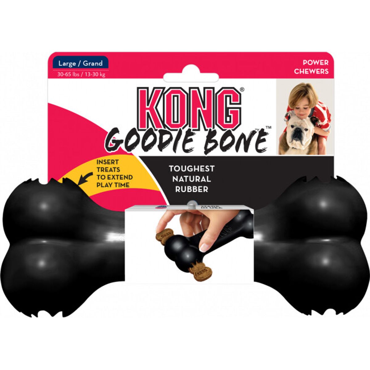 Kong - Goodie Bone Tyggeben - 21 Cm