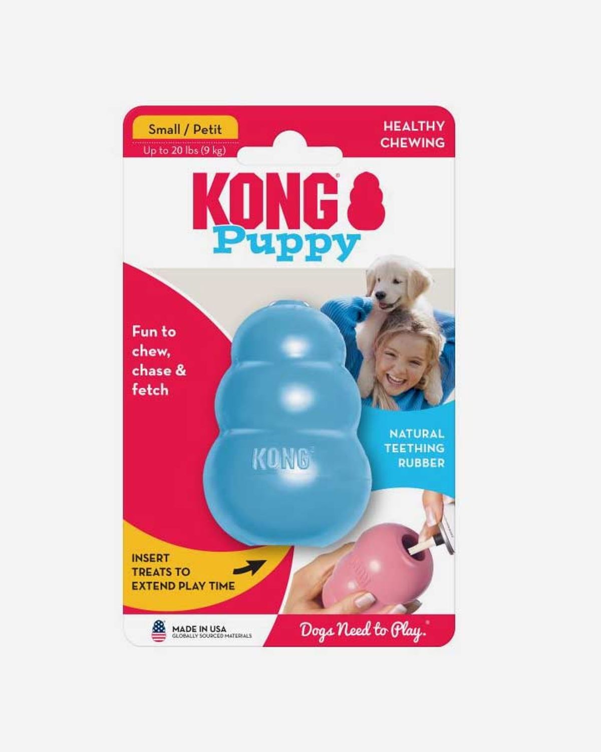 KONG Puppy - Legetøj - 2 farver, Medium