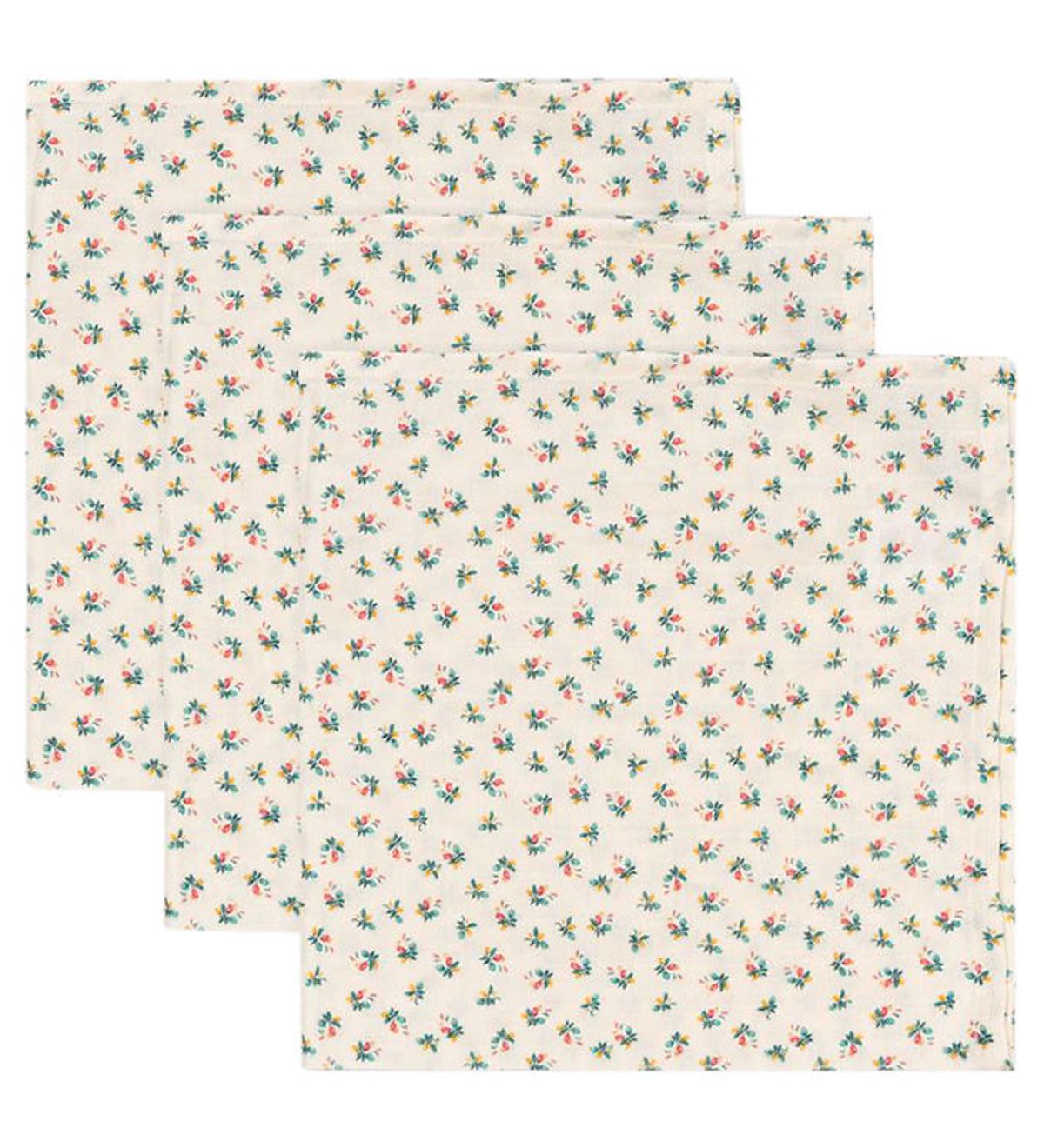 Konges Sløjd Stofbleer - 65x65 cm - 3-pak - Fleur Coloré