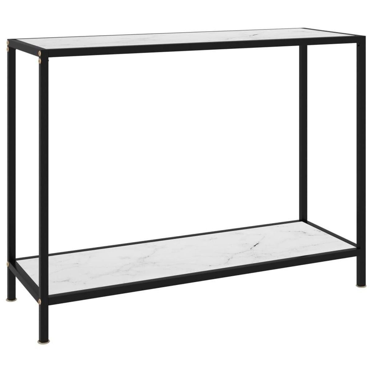 Konsolbord 100x35x75 cm hærdet glas hvid