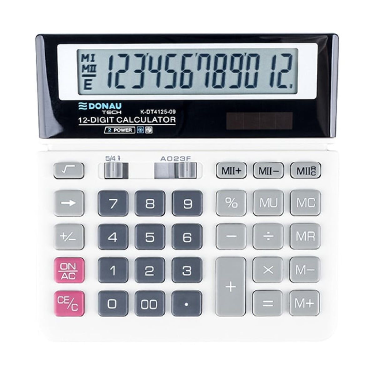 Kontorregner 12-cifret display batteri/solhvid.