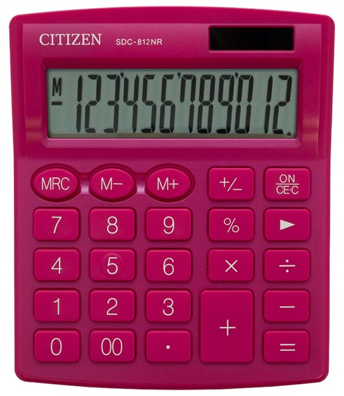 Kontorregner CITIZEN 12-cifret Pink 127x105mm.