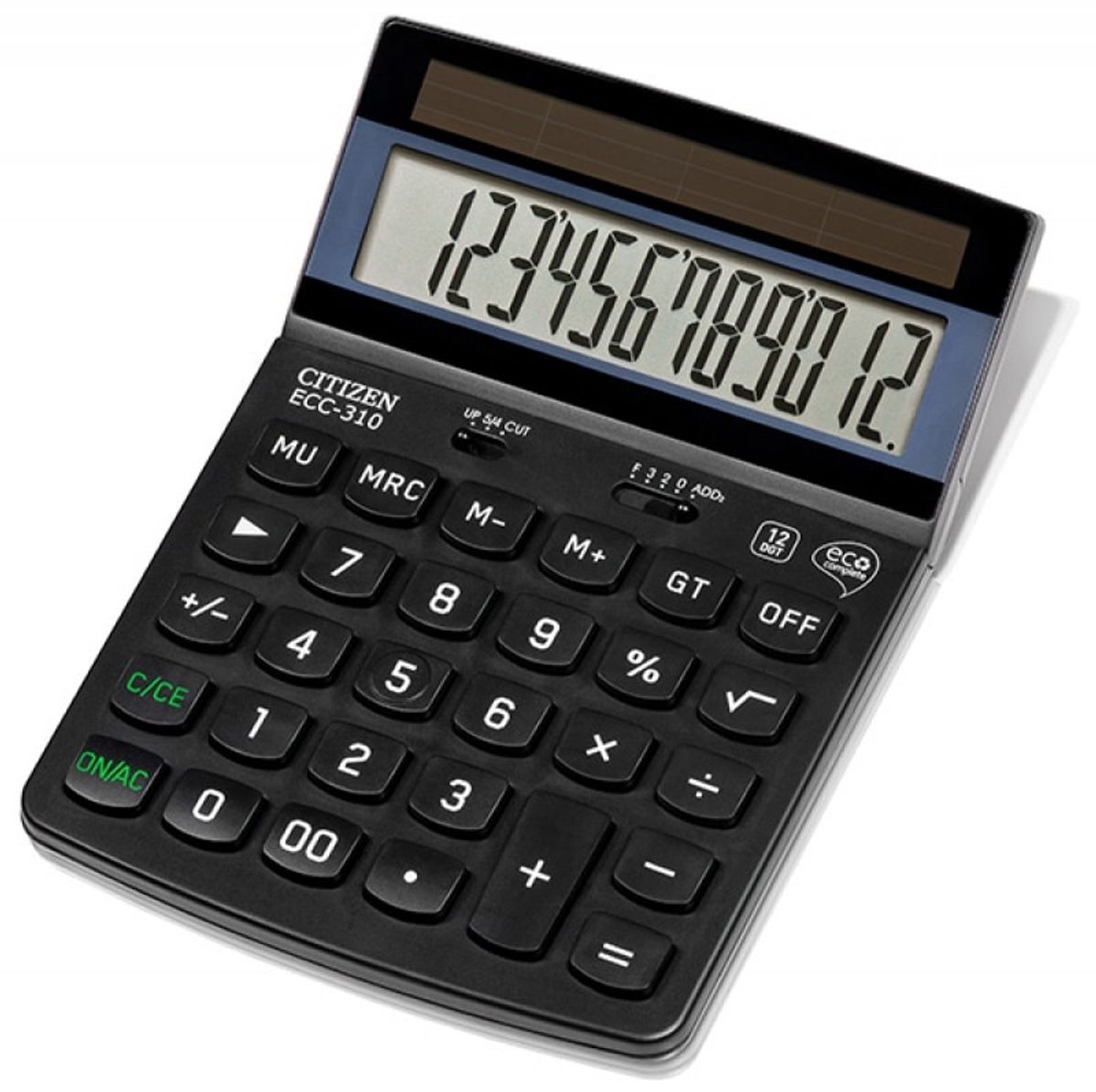 Kontorregner CITIZEN ECC-310 12-cifret Display Sort.