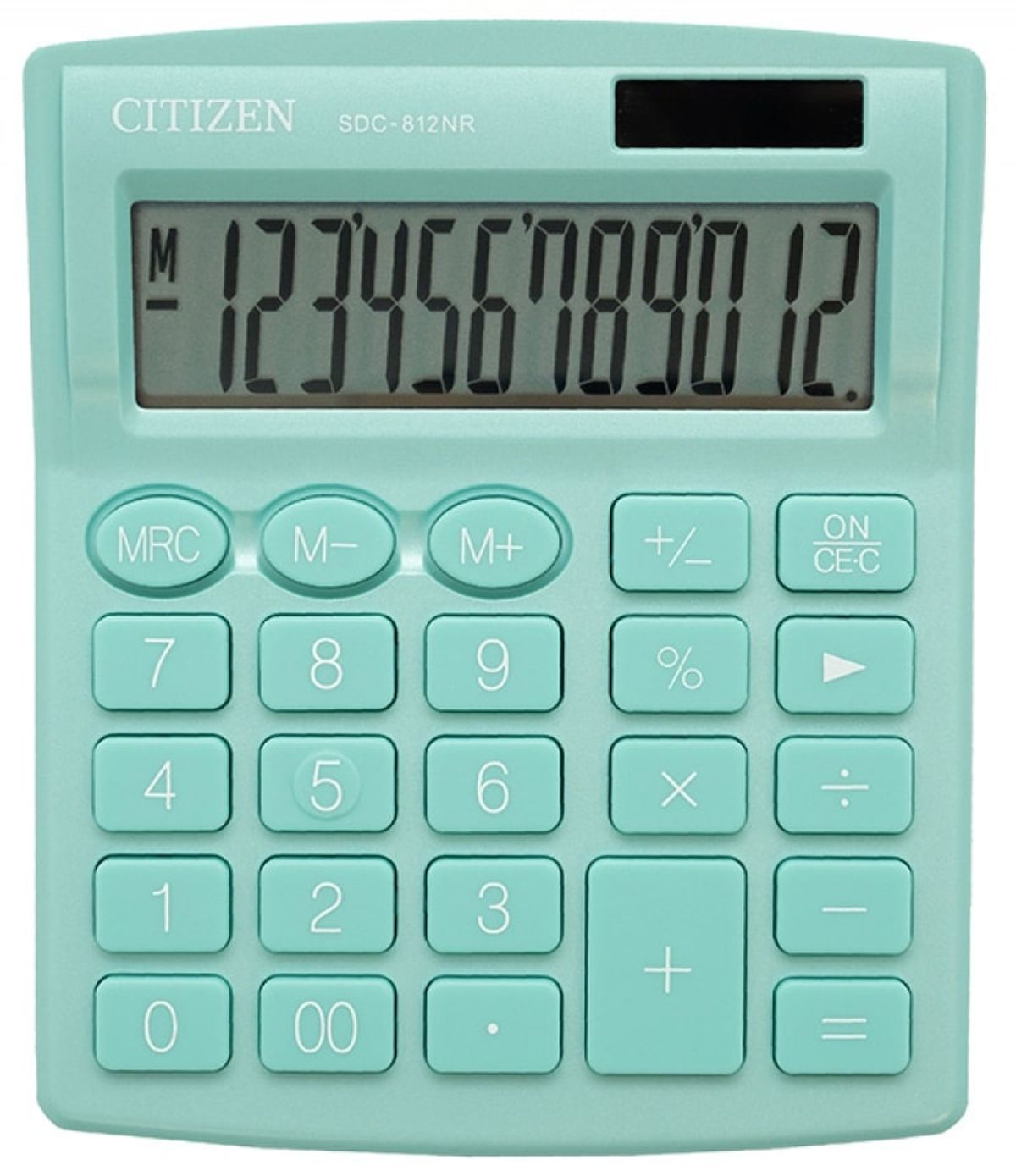 Kontorregner CITIZEN SDC-812NRGRE 12-cifret grøn.