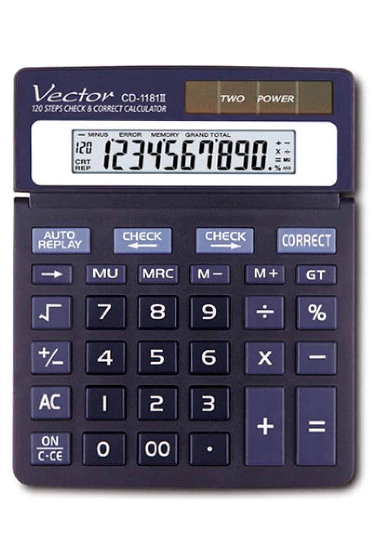 Kontorregner VECTOR KAV CD-1181II 10 cifre sort.