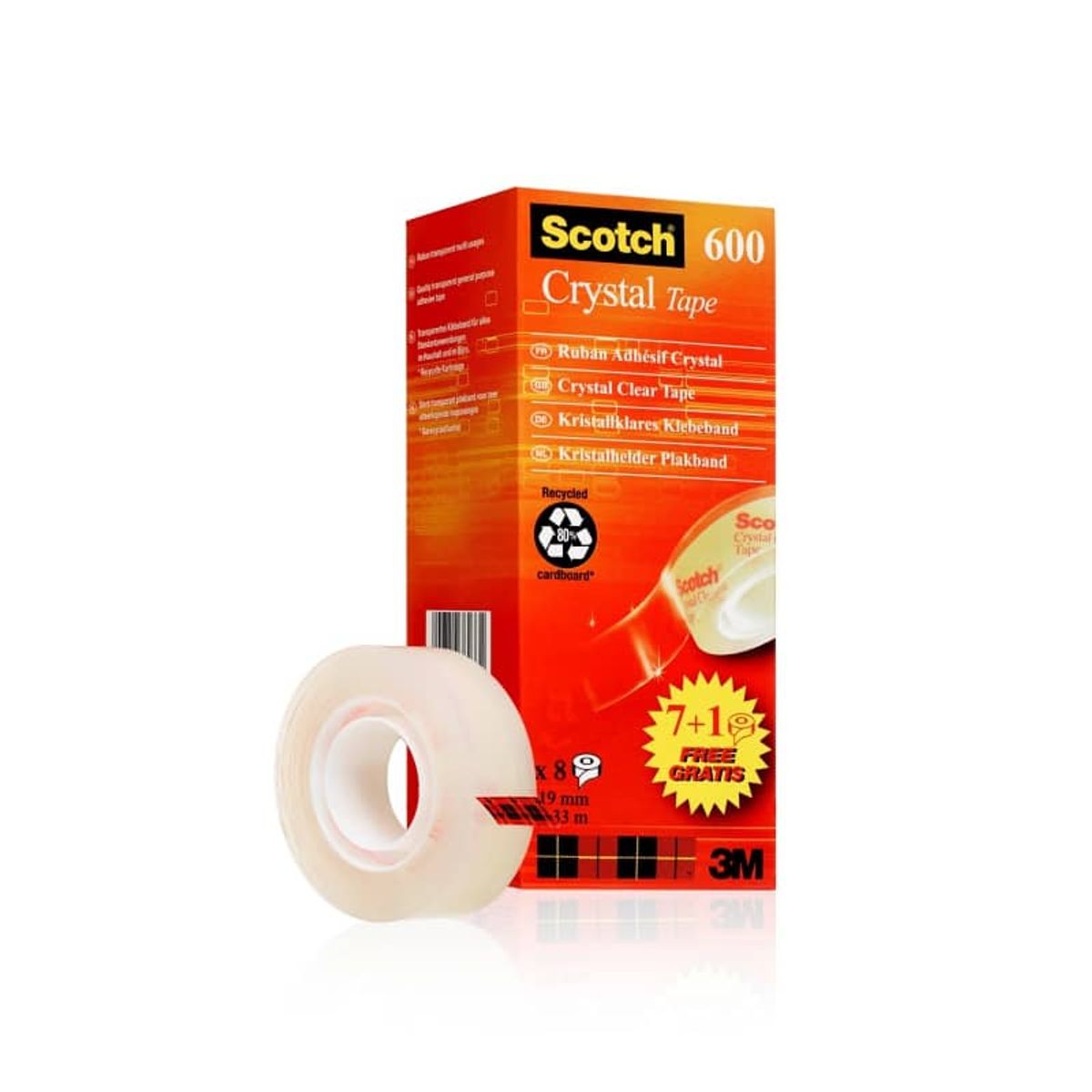 Kontortape SCOTCH® Crystal 19mm x 33m.