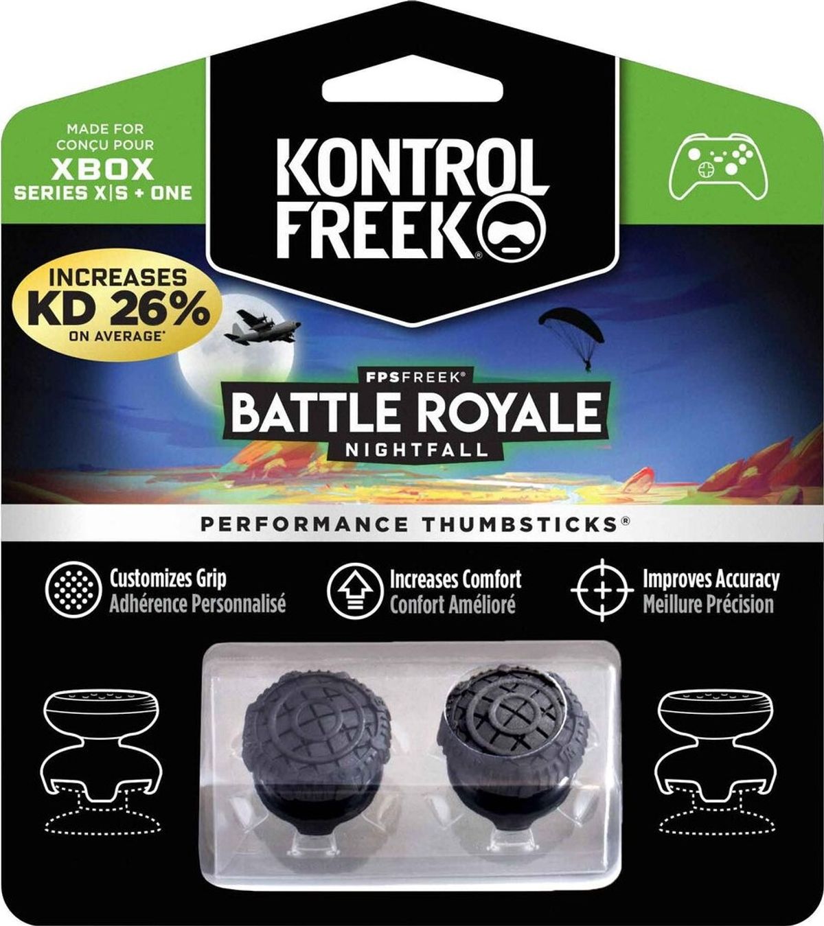 Kontrolfreek - Fps Freek Battle Royale Nightfall Thumbsticks Til Xbox X/s/one - Sort