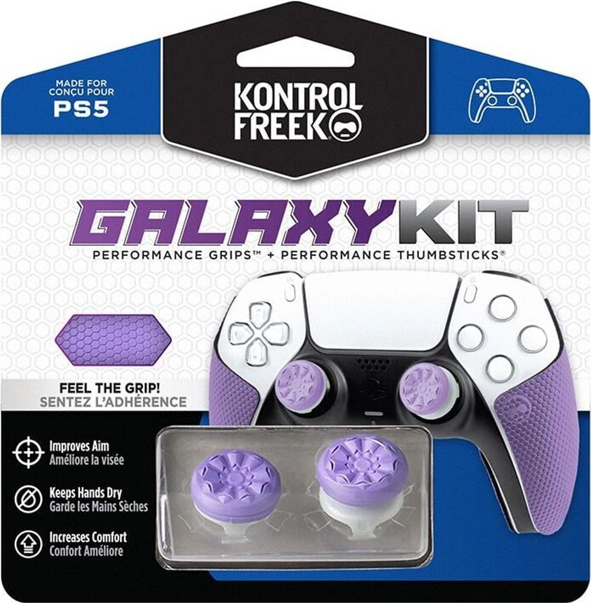 Kontrolfreek - Performance Thumbsticks + Grips Til Ps5 - Galaxy