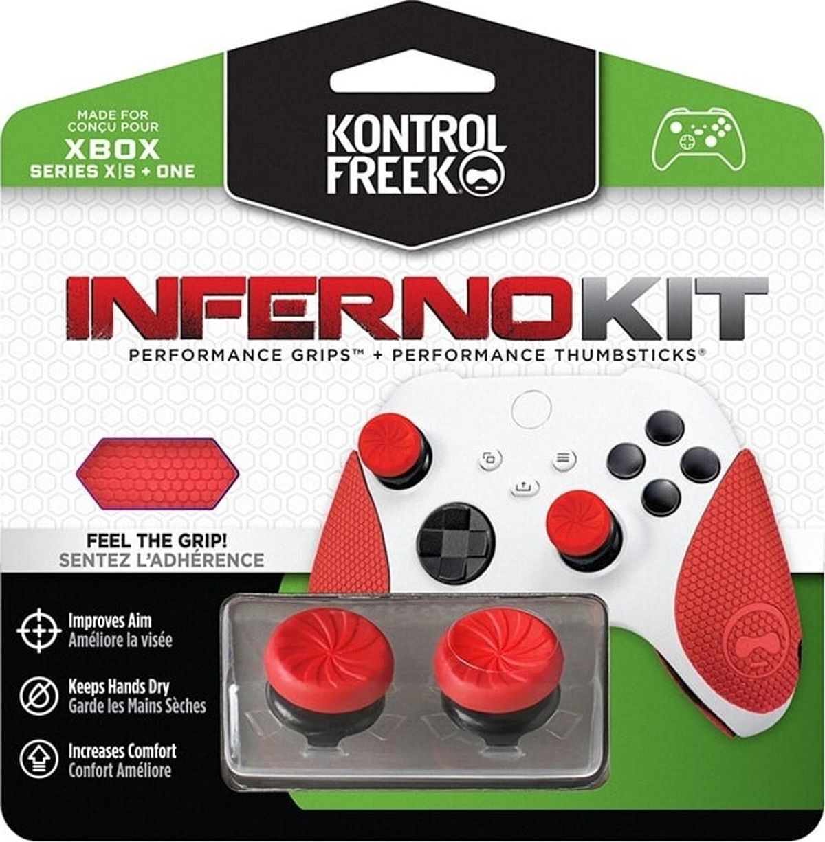 Kontrolfreek - Performance Thumbsticks + Grips Til Xbox - Inferno