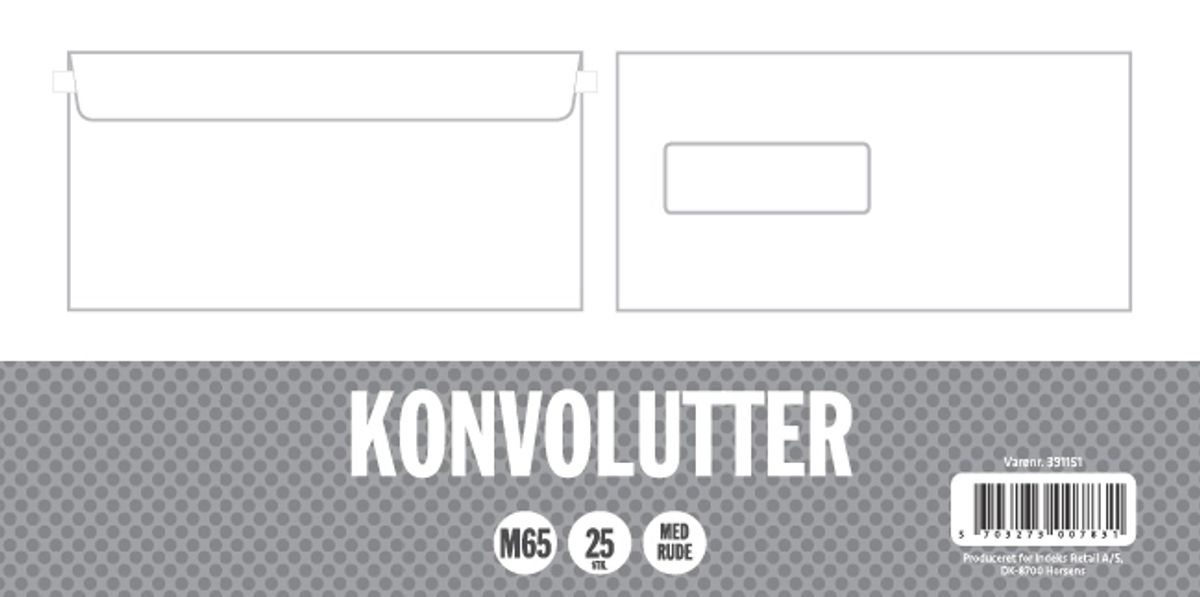 Konvolut relief m65 med rude 25 stk 90 gram