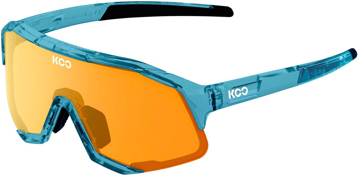 KOO Demos Cykelbriller - Blue Glass - Orange Mirror Lens