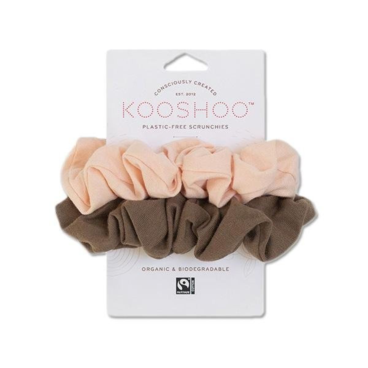 Kooshoo hår scrunchie Fersken/Valnød - øko & plastfri - 2 stk - Kooshoo - Accessories - Buump