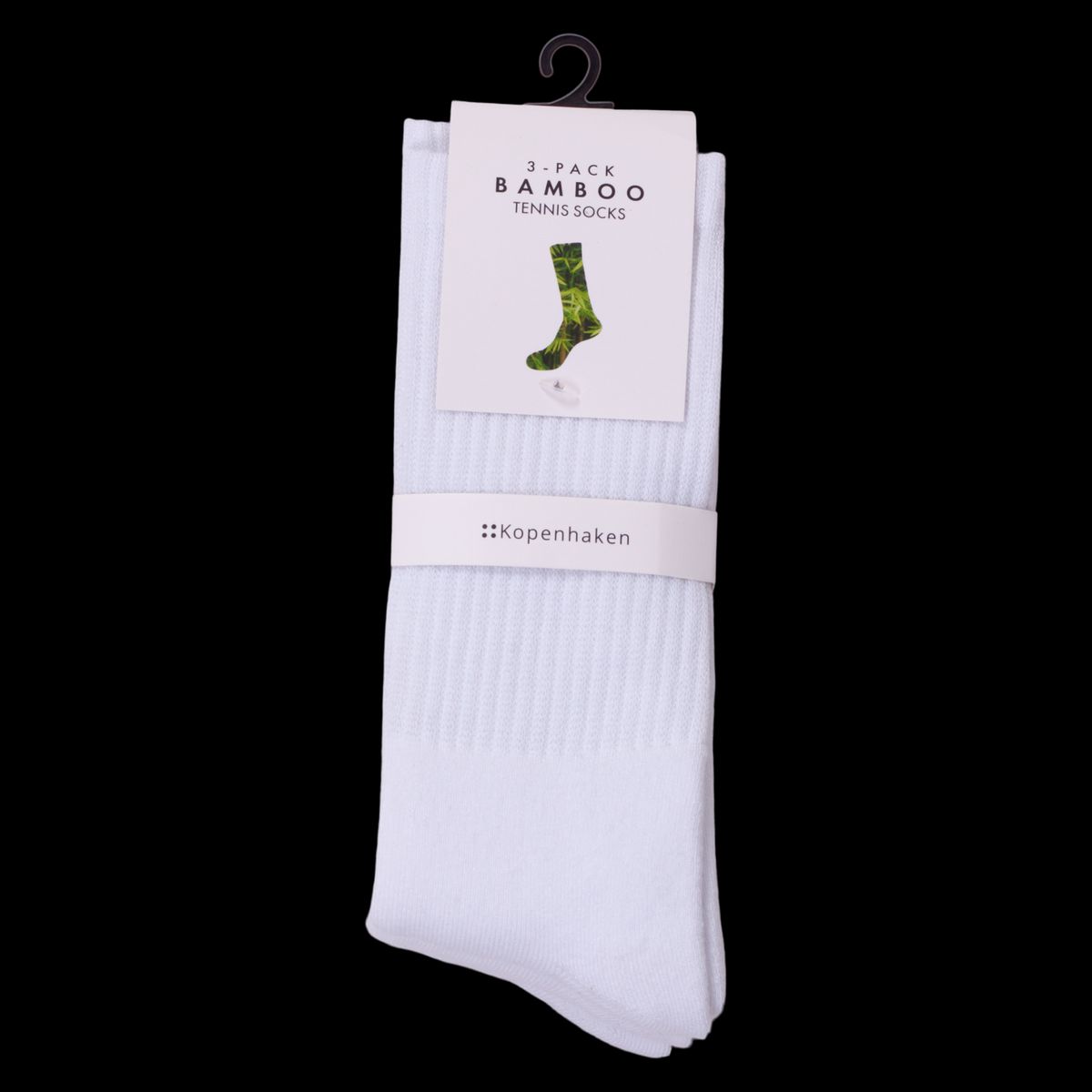 Kopenhaken Bobby Tennis Socks Unisex Strømper i bambus - White - 39/42