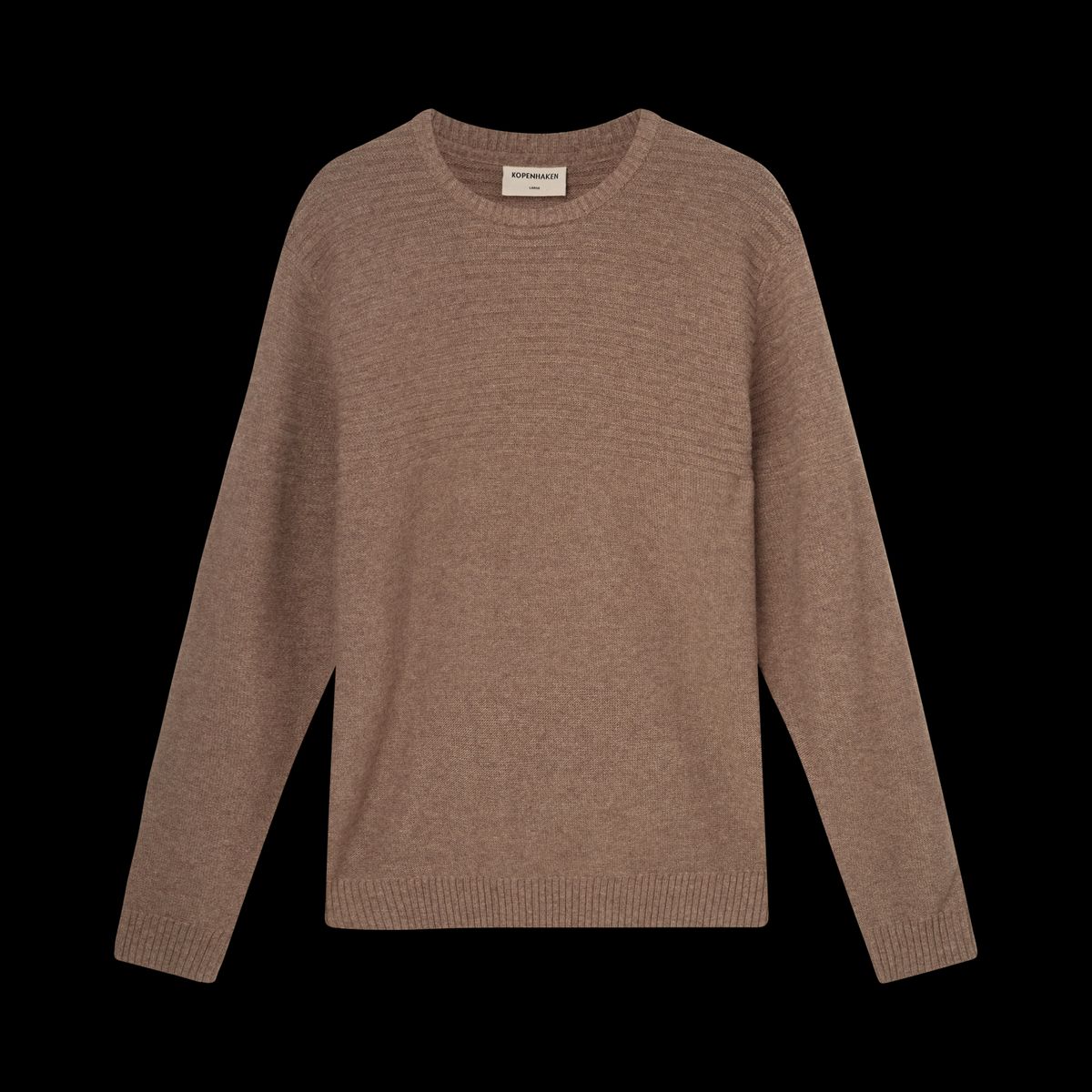 Kopenhaken John O-neck Sweater Unisex Striktrøje - Akhil Brown - L