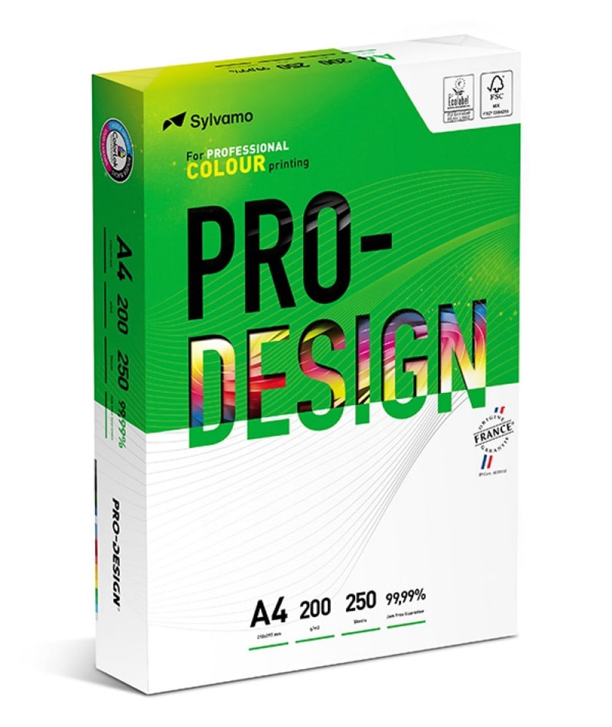 Kopipapir PRO-DESIGN A4 200gsm 168CIE 4 stk.