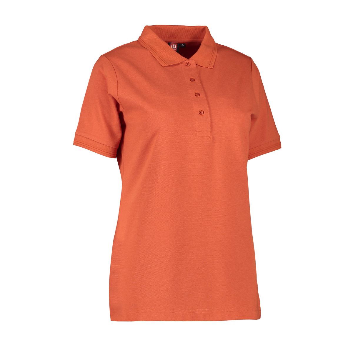 Koral farvet dame polo t-shirt i slidstærkt materiale - 3XL