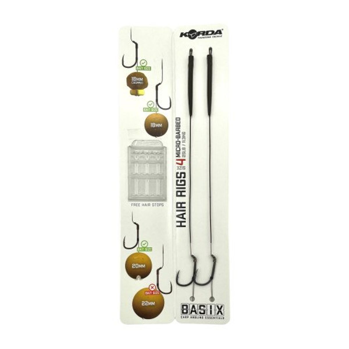 Korda Basix Hair Rigs Wide Gape